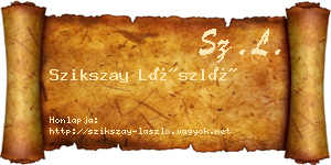 Szikszay László névjegykártya